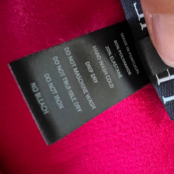 Leslie Amon Tube Mini Dress in Burgundy. - Picture 16 of 16